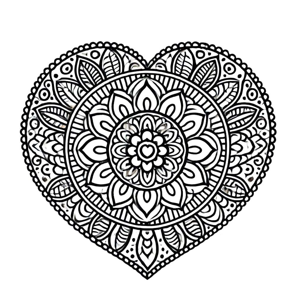 Mandalas Cœur 69
